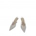 Zapato De Tacón Vinilo Transparente Slingback